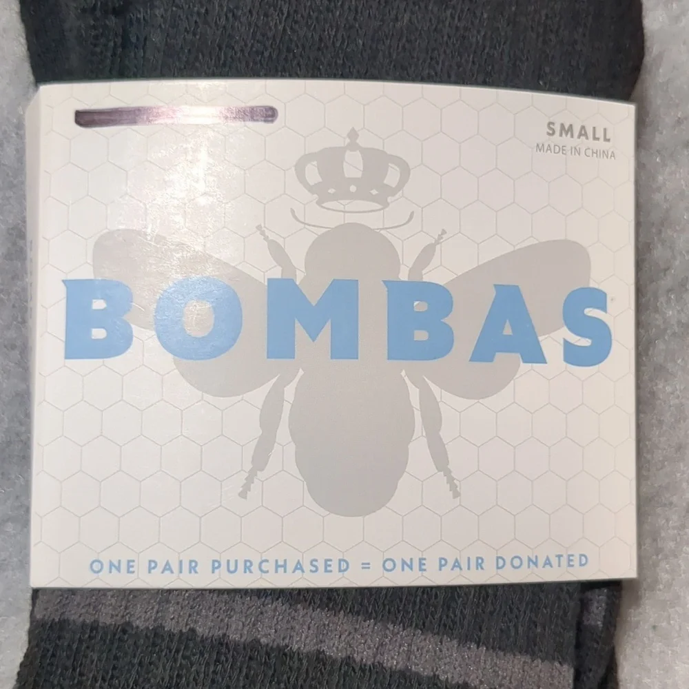 BOMBAS Black Calf Socks size Small (4-7.5) NWT (Lot Of 4)